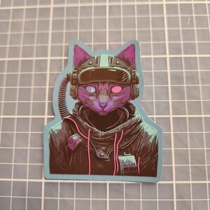 10 for $10 Sticker Cartoon Graffiti Space Cat